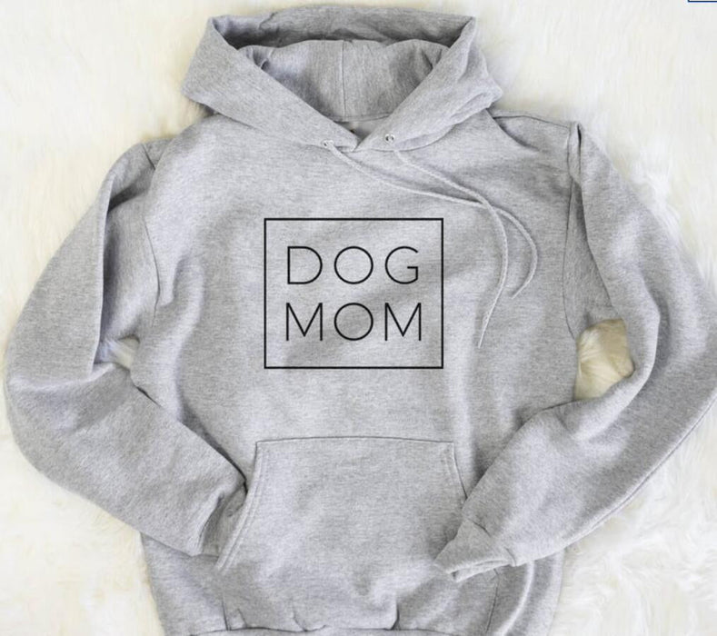 Dog Mom Classic Unisex Pullover Hoodie - Soft & Cozy Gift for Dog Owners