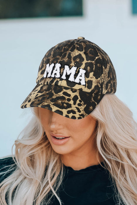 STYVU Leopard MAMA Embroidered Baseball Cap