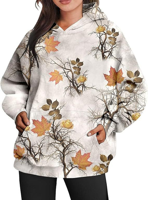 Botanical Oversized Hoodie — Women's