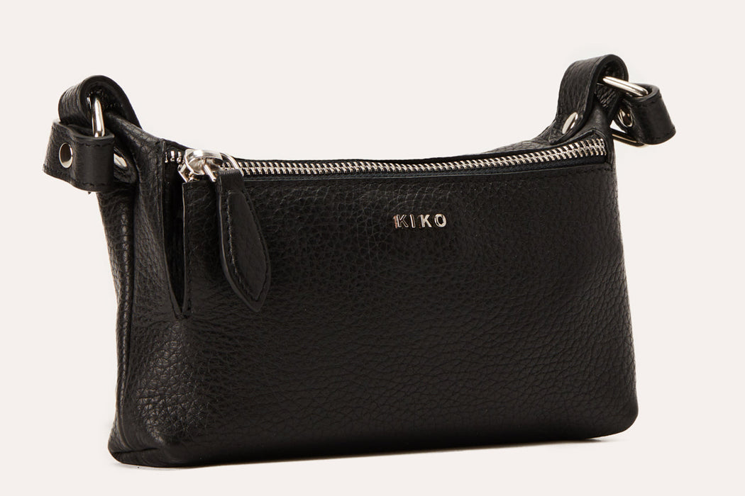 STYVU Genuine Pebble Leather Simple Crossbody Bag