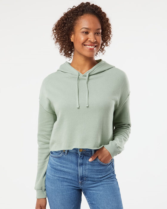 STYVU Women's Lightweight Crop Hooded Sweatshirt