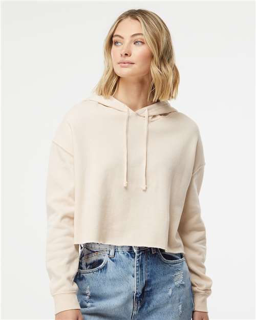 STYVU Women's Lightweight Crop Hooded Sweatshirt