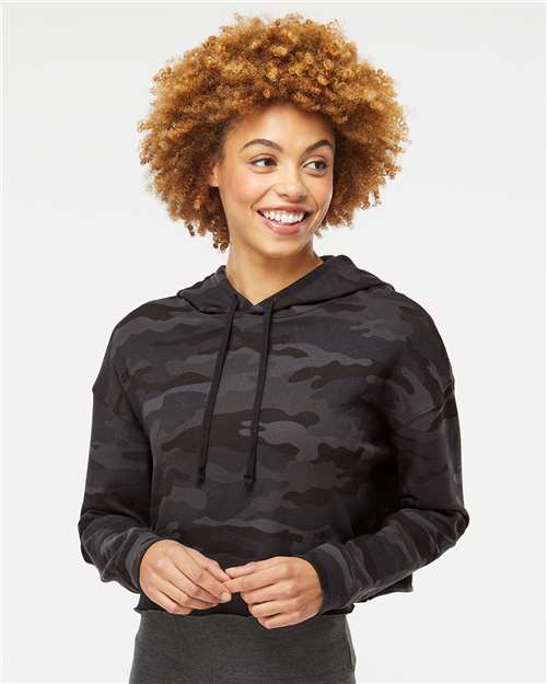 STYVU Women's Lightweight Crop Hooded Sweatshirt