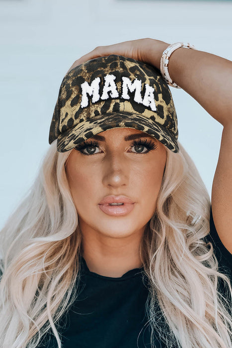 STYVU Leopard MAMA Embroidered Baseball Cap