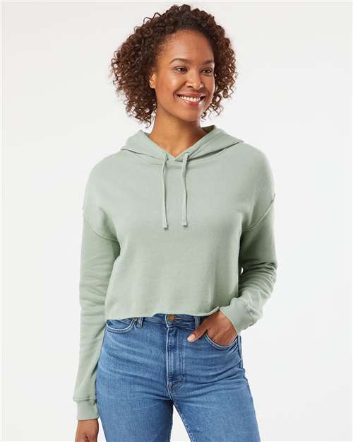 STYVU Women's Lightweight Crop Hooded Sweatshirt