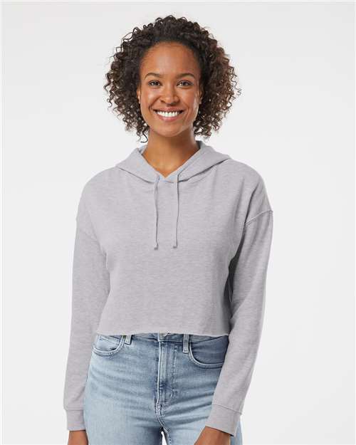 STYVU Women's Lightweight Crop Hooded Sweatshirt
