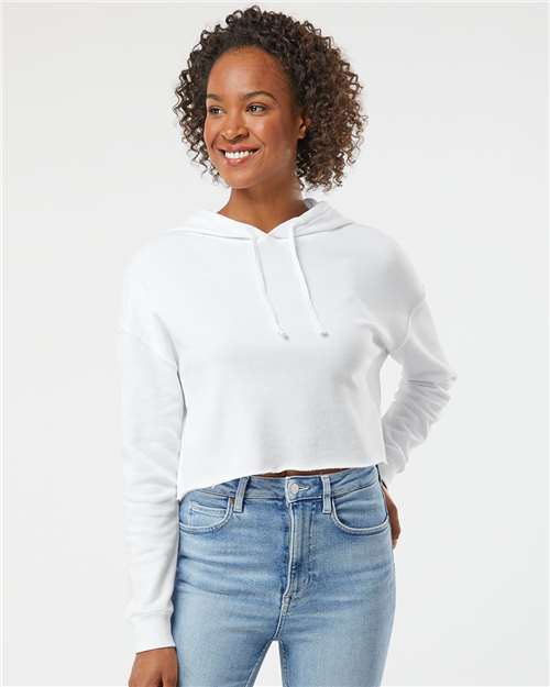 STYVU Women's Lightweight Crop Hooded Sweatshirt