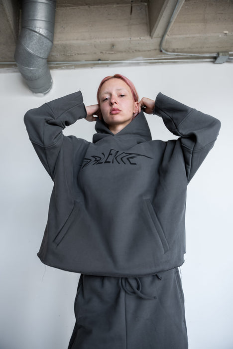 STYVU Heavyweight Raw-Edge Oversized Hoodie