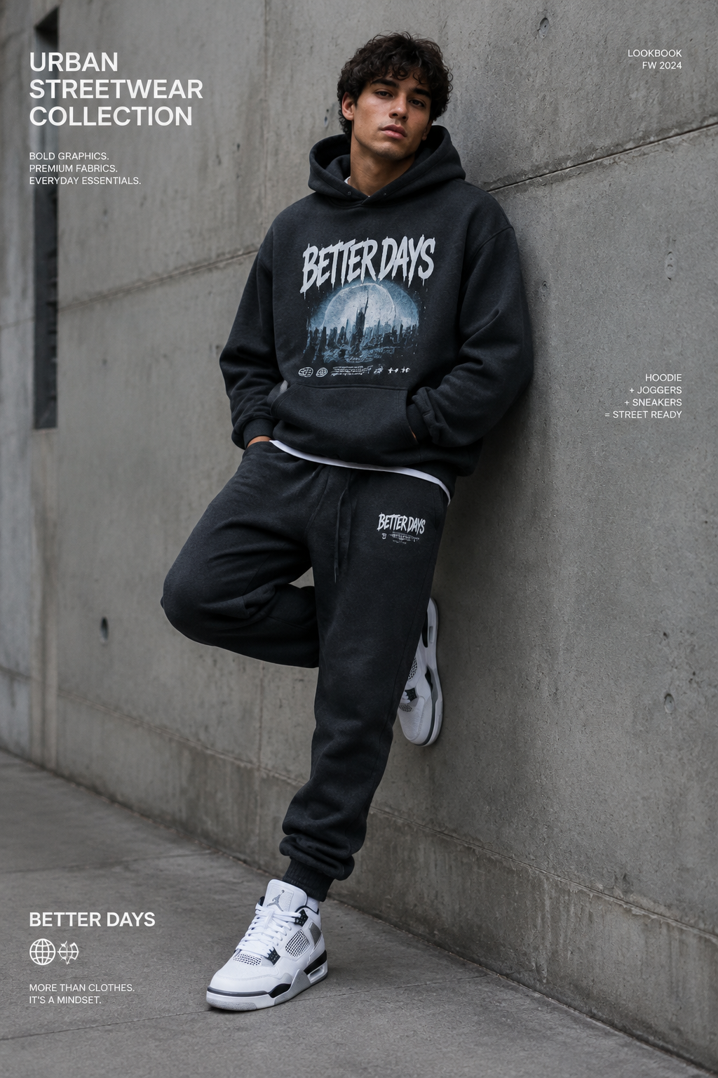Street style man jogger